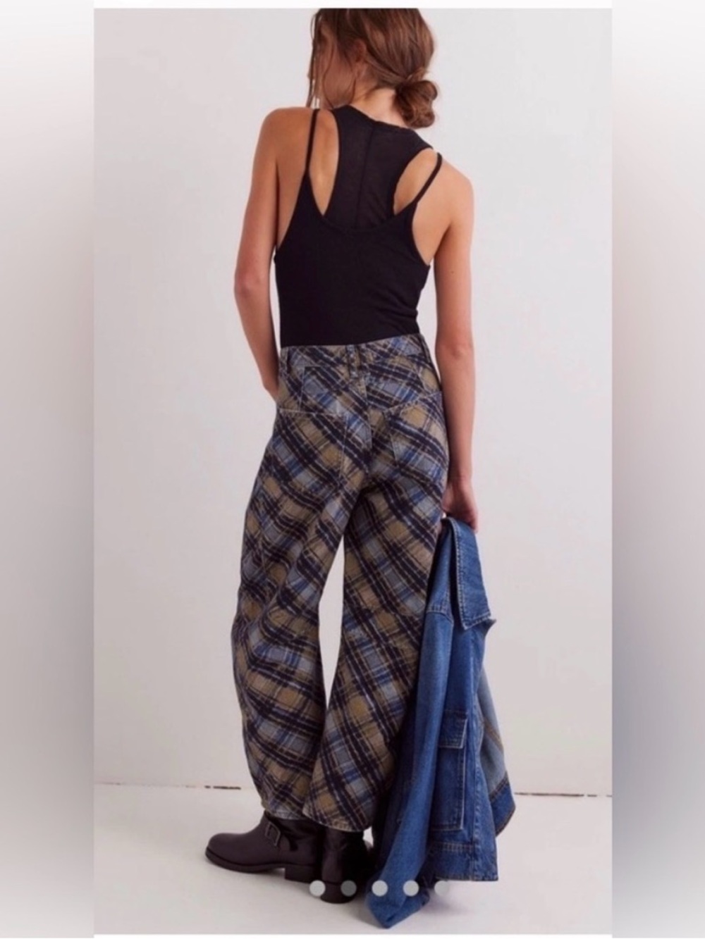 We The Free Good Luck Printed Barrel Jeans